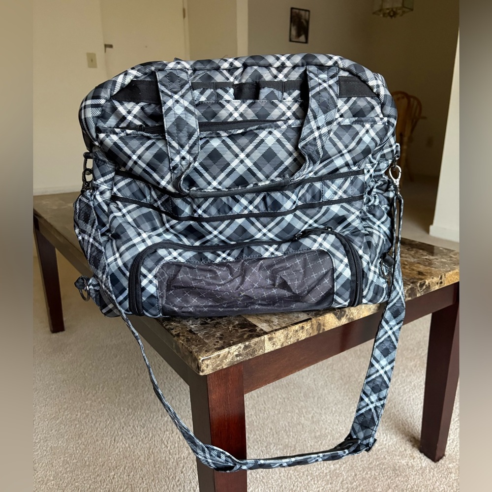 Lug Boxer 2 Convertible Overnight Bag-Plaid Grey-NWOT - Picture 4 of 13